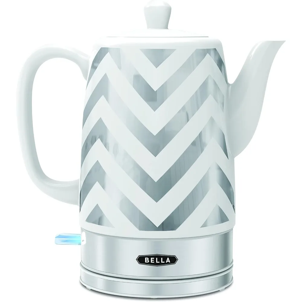 Electric Kettle & Tea Pot,Ceramic Water Heater with Detachable Swivel Base,Auto Shut Off & Boil Dry Protection,1.5 Liter