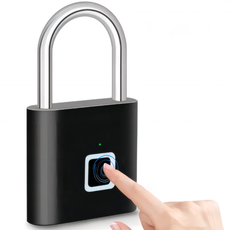 【ใหม่】Keyless USB ชาร์จลายนิ้วมือล็อคกุญแจสมาร์ทล็อคประตูกันน้ําแบบพกพากุญแจป้องกันการโจรกรรม