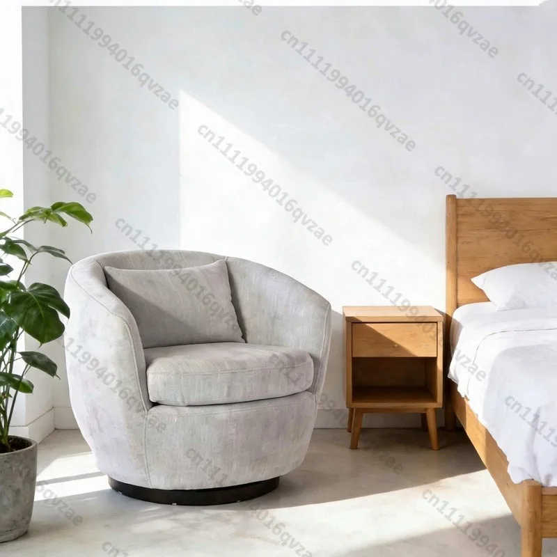 Swivel Chair Simple Style Casual Fabric Swivel Chair Is Suitable for Apartment Living Room Furniture