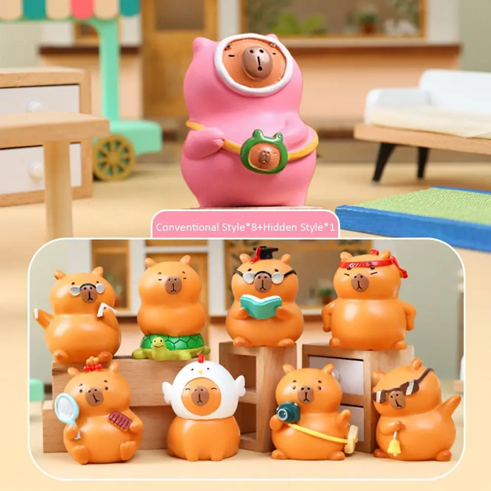 Kawaii capibara Blind Box Multicolor Action Figures Kapibara Toys ornamenti capibara modello Animal Surprise Bag