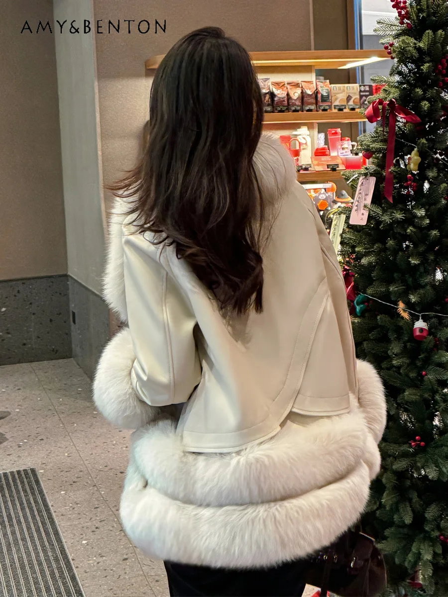 Sweet Graceful Imitation Fur Coat Women 2024 Winter New Fur Integrated Environmentally Friendly Fox Hair Fashion Short Faux Fur