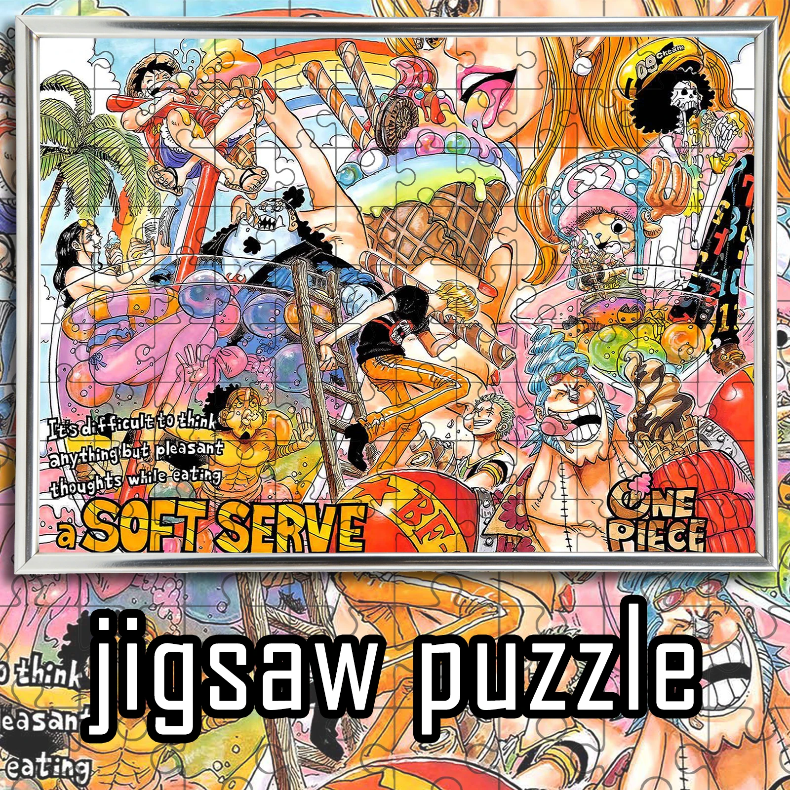 

One Piece Classic Summer theme Jigsaw 108/200/300/500/1000pcs wooden floor game puzzle,home decoration,gift