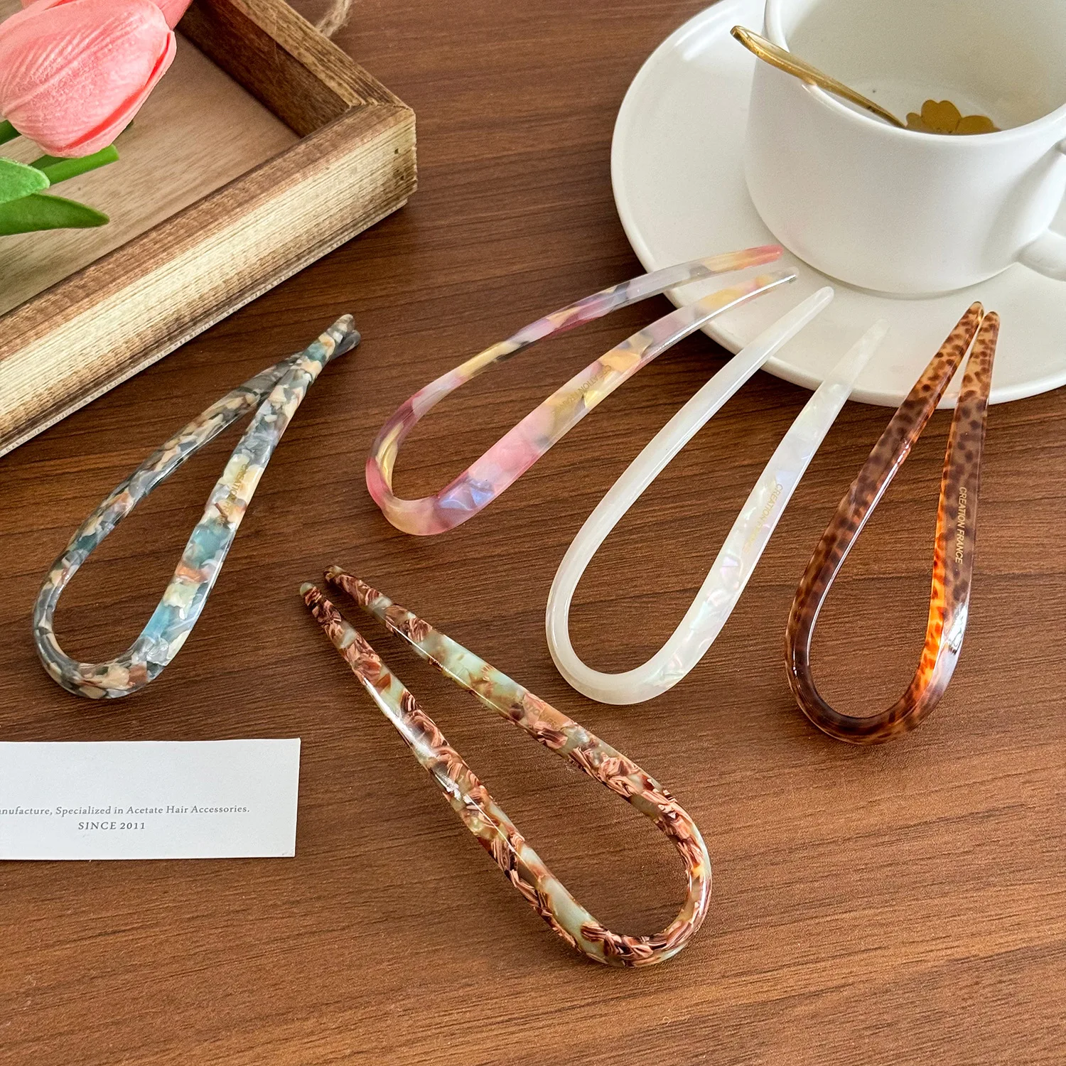 

New Simple U-shaped Female Advanced Acetate Hair Stick