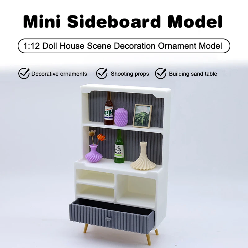 

Miniature 1/12 Cabinet Storage Rack Model; Essential Prop for Dollhouse Micro Scene Creation