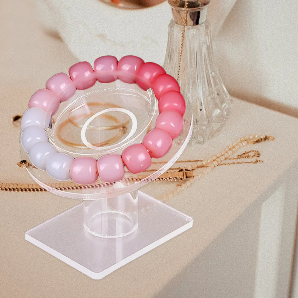 

2Pcs Bracelet Display Rack Clear Acrylic Jewelry Organizer Transparent Bracelet Holder for Home Desktop Accessories Organizer