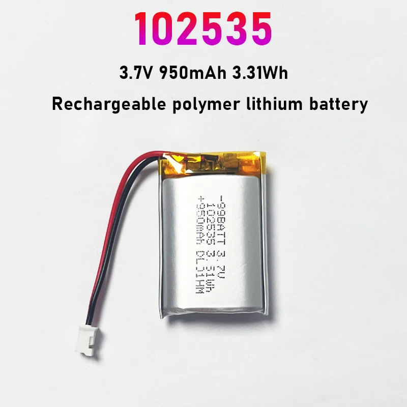 3.7V 950mAh 102535 Lipo Batteria ricaricabile ai polimeri di litio per MP3 MP4 Navigatore GPS Elettronica Attrezzature estetiche mediche