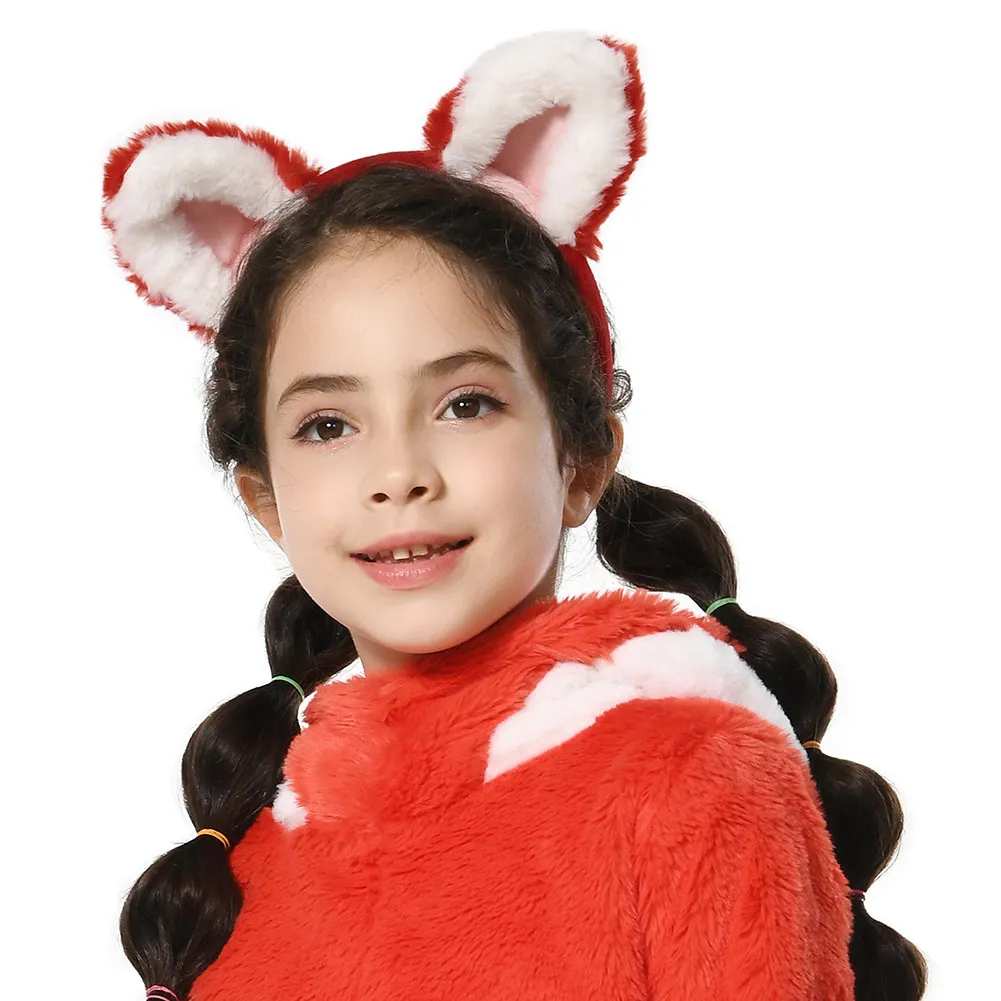 Turning Cosplay Red Abby Headband Cartoon Panda Costume Accessories Cat Ear Hairband Kids Children Halloween Carnival Gifts
