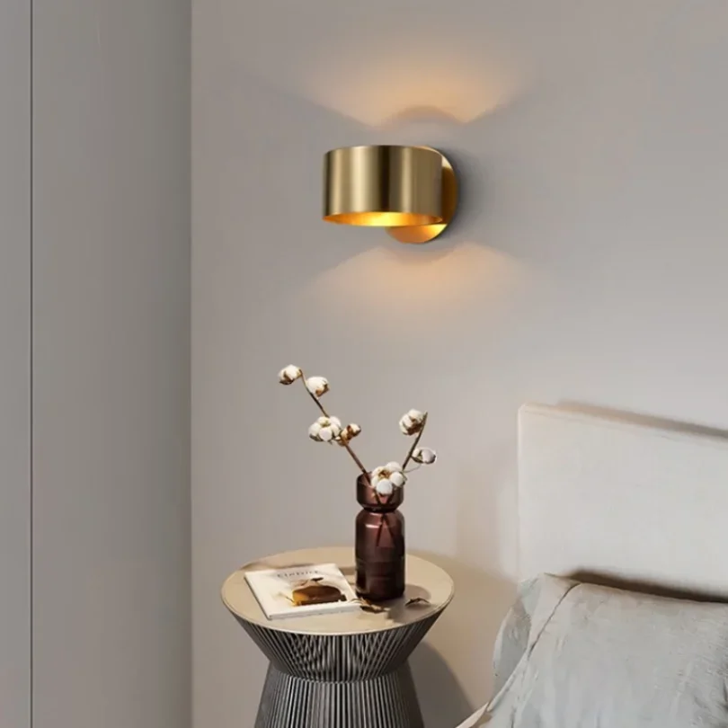 Modern Wall Lamp Bedroom Bedside Sconce Light Hotel Living Room Decoration Background Gold Black Indoor Nordic Simple Fixtures