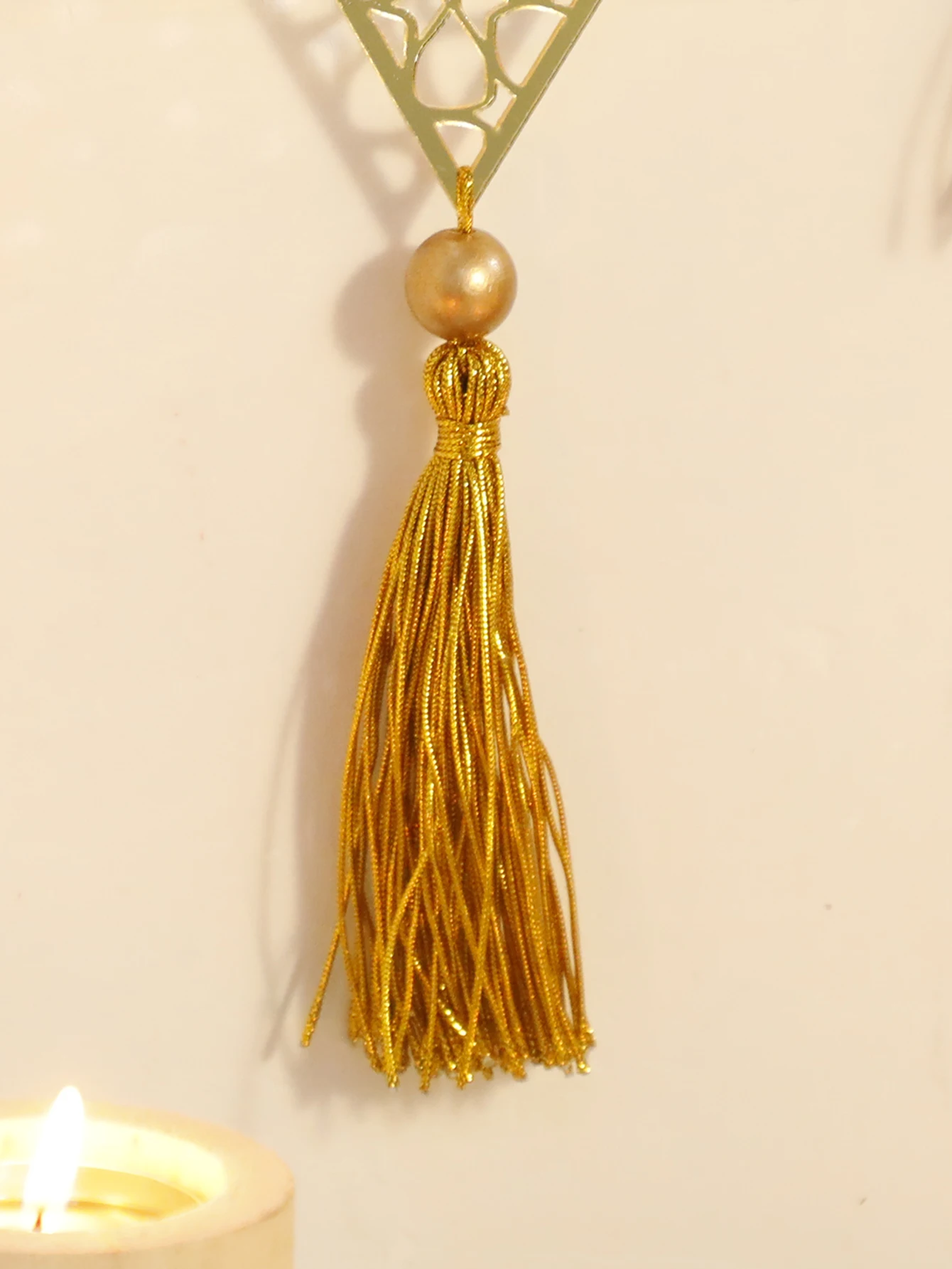 1/3Pcs Acrylic Ramadan Hanging Ornaments With Tassels ,Eid Mubarak muslim decor Ramadan Kareem，Gold Moon Ornaments Crafts Gift