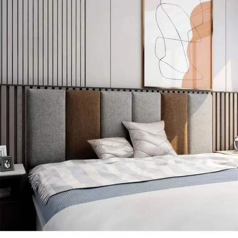 Panel dinding anti-tabrakan headboard Tatami kamar tidur dekorasi furnitur stiker dinding lapisan kepala kertas dinding perekat