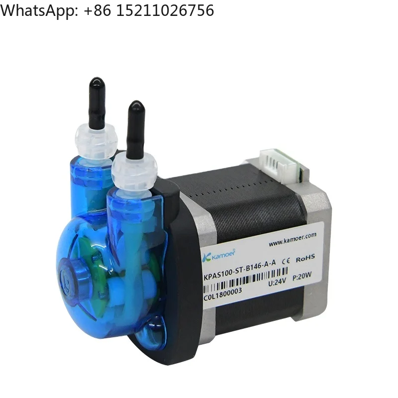 KPAS100 24V stepper motor micro peristaltic pump low noise high precision small water pump(20-110ml/min)