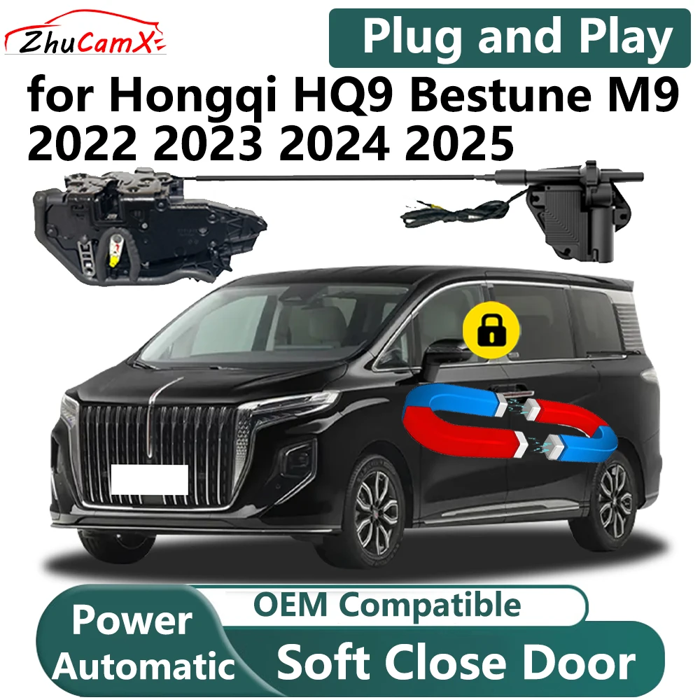

ZhuCamX for Hongqi HQ9 Bestune M9 2022-2025 Car Electric Soft Close Door System Power Closing Door Latch Lock OEM Plug and Play