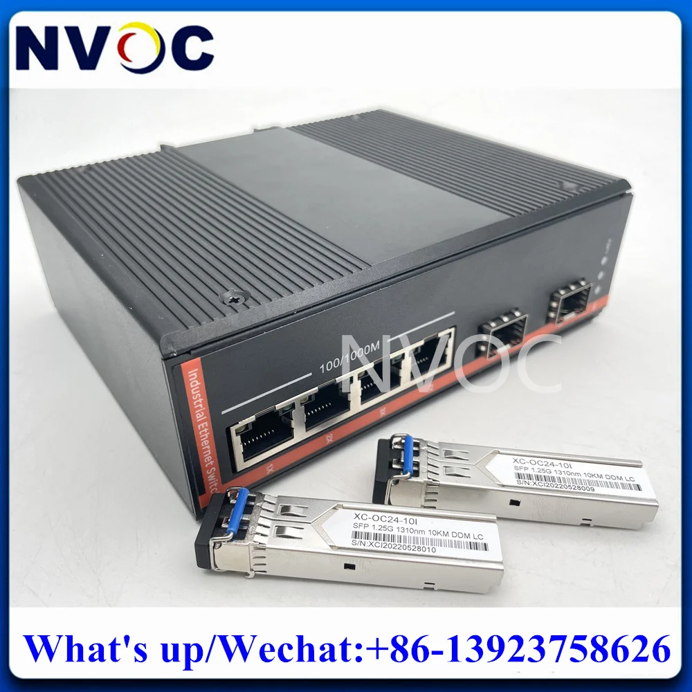 

Gigabit 2 SFP 4RJ45 Etherent 1000M FX to 4*100 TX Unmanged Industrial Switch With 1.25G SM 1310nm 20M LC Module