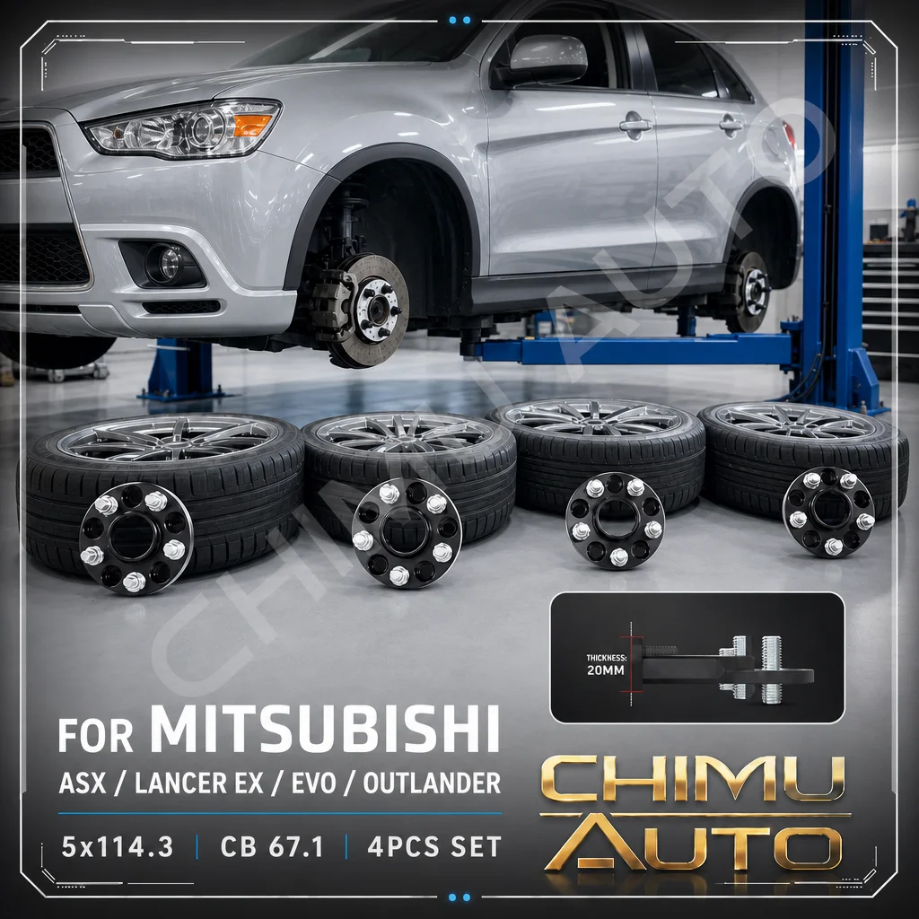 【CHIMU AUTO】FOR Mitsubishi ASX Lancer EX EVO Outlander 5x114.3 Hub Centric Wheel Spacers 67.1mm 4PCS Set 15-50mm