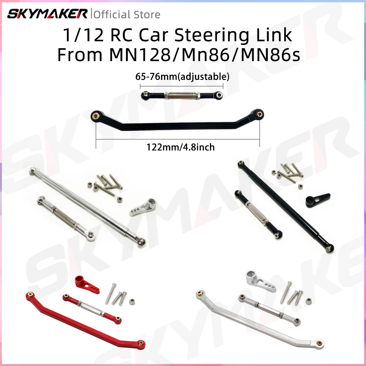 Pièces de rechange pour voiture télécommandée MN128 MN86 G500, biellette de direction réglable, bras servo, pièces de mise à niveau, accessoires, 1/12