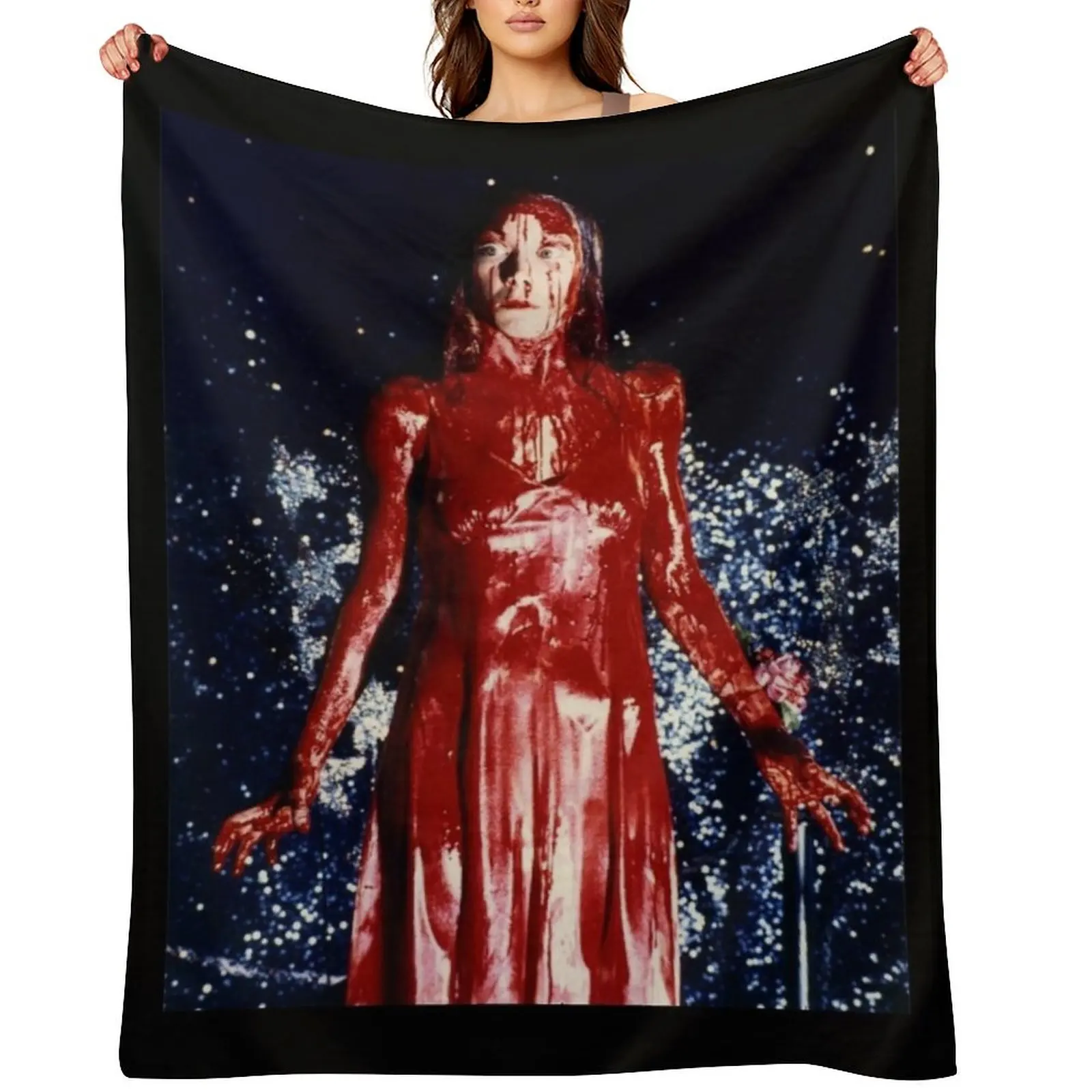 

Carrie 1976, Horror fan gift Throw Blanket Flannels sofa bed Thermals For Travel Weighted Blankets