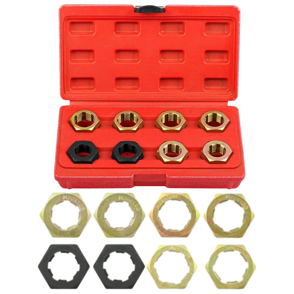 Rethreading Axle Spindle Rethreading Tool Set Alloy Metric Thread Chaser Set Alloy Case Metric Pcs Thread Chaser Repair