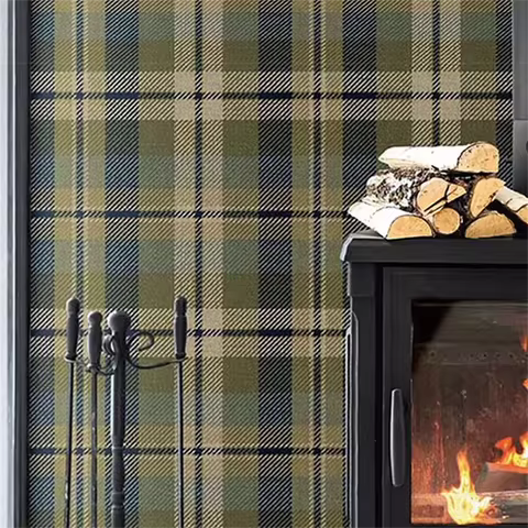 custom simple Nordic classic green grid wallpapers for living room bedroom sofa background colorful wall wallpaper