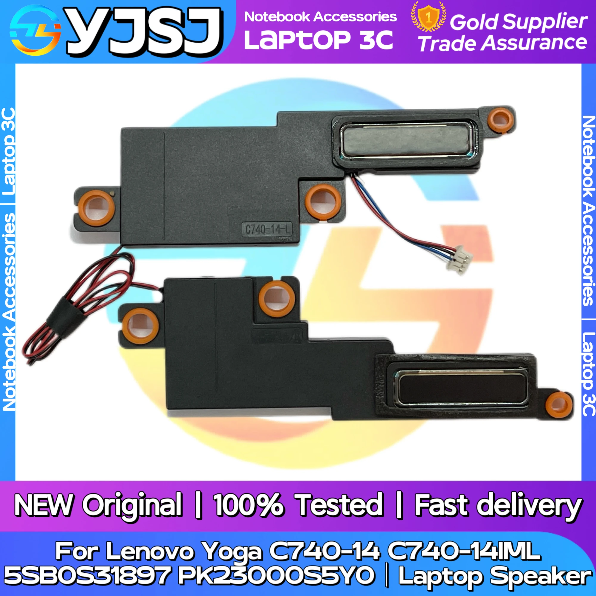 

New Original Laptop Notebook Audio Speaker For Lenovo Yoga C740-14 C740-14IML built-in speaker horn audio 5SB0S31897 PK23000S5Y0
