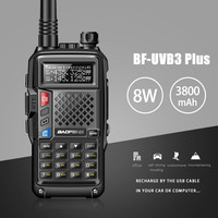 BAOFENG UV B3 Plus 10W Powerful Walkie Talkie USB Charger Transceiver for hunting travel Camping 3800 mAh UV 5R Two Way Radio