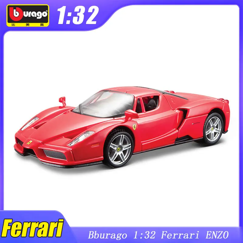 

Модель автомобиля Ferrari ENZO 1:32 Bburago, миниатюрная литая гоночная машина из сплава, роскошные игрушечные автомобили, украшение, коллекционный автомобиль, подарок для детей