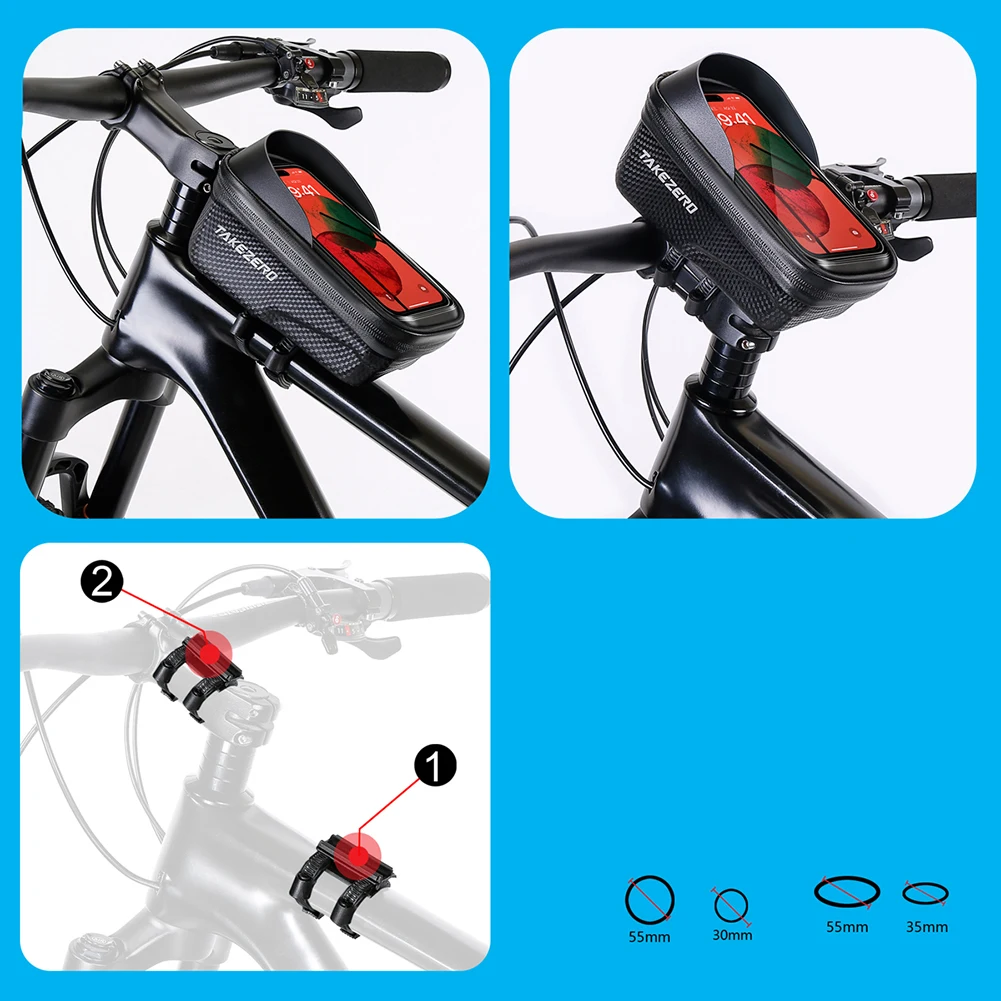 

Водонепроницаемый чехол с кронштейном для сотового телефона, 1 л, с солнцезащитным козырьком, верхняя трубка, велосипедная сумка, светоотражающая застежка-молния для телефона 4,7-6,8 дюйма