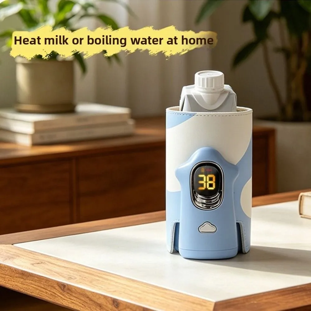 

Multifunction Baby Bottle Warmer LED Display Wireless Breast Milk Warmer Accurate Temperature Control 6 Heat Level