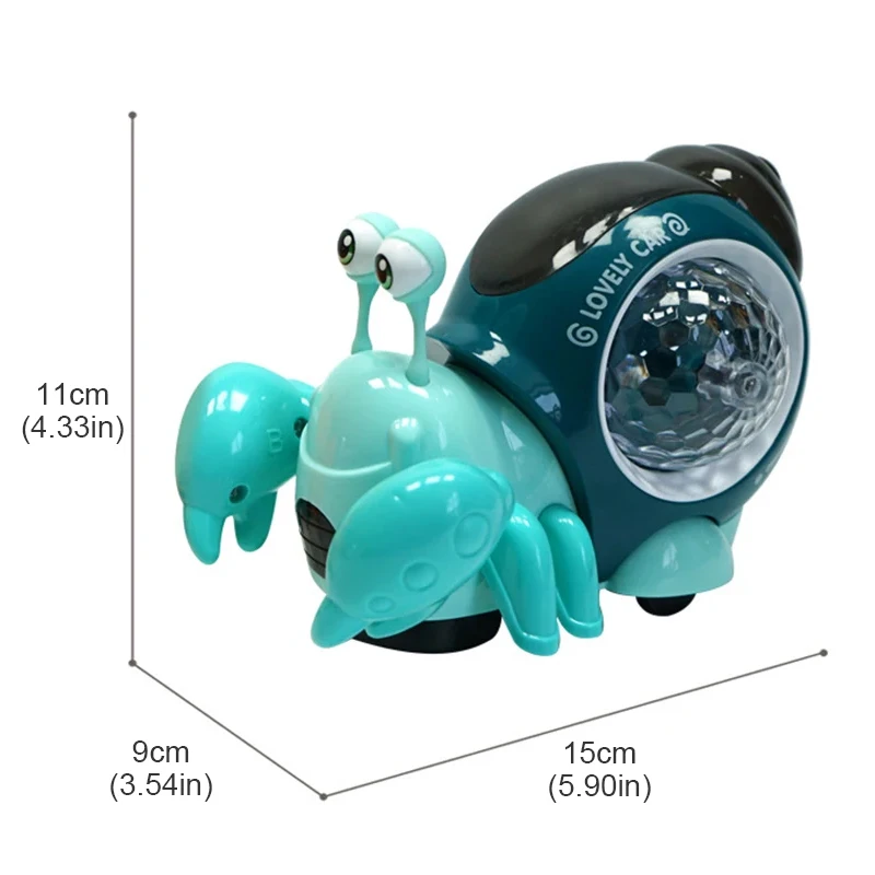 Baby Infant Activities Toy Toddle Musical Electric Hermit Crab Light Music Toy Newborn Learning Crawling Games for 6 12 Months