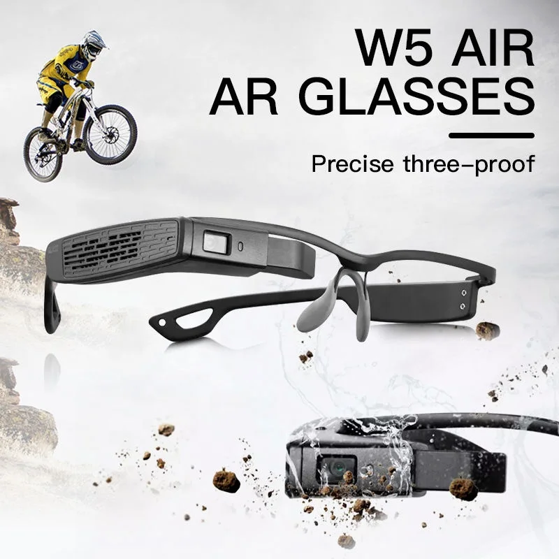 Portable HD VR AR Smart Glasses with Waterproof Camera Lightweight IoT Hardware & Software Solutions