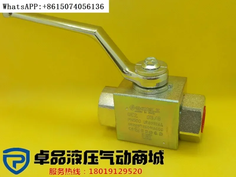 

Italian Gemels high-pressure manual ball valve, GE2 G3/8 DN10, PN500 carbon steel valve.