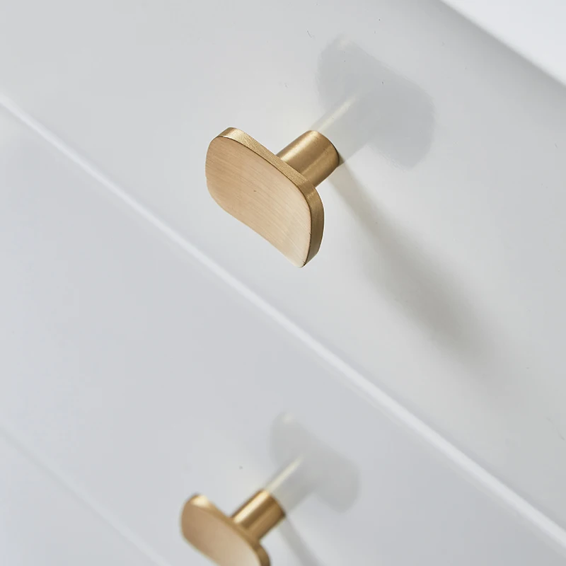 Beicai Moderne Massivmessing-Schrank- und Küchenknöpfe, Goldene Möbelgriffe für Schubladen, Kommoden, Schränke und Schranktüren - 1er-Pack – Detail 7