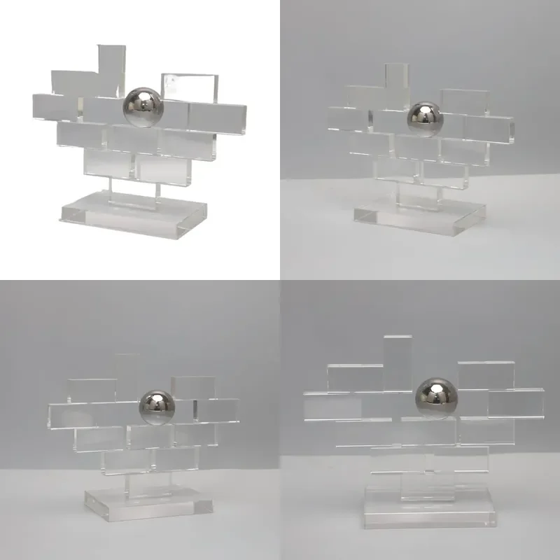 Nordic Creative Transparent Crystal Wall Ornament Model House for Sales Department Bedroom Study Living Room Desktop Entrance