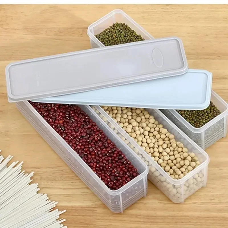 

1PC Household Noodle Spaghetti Container Transparent Cereal Preservation Storage Box with Cover Spaghetti Box Food Container