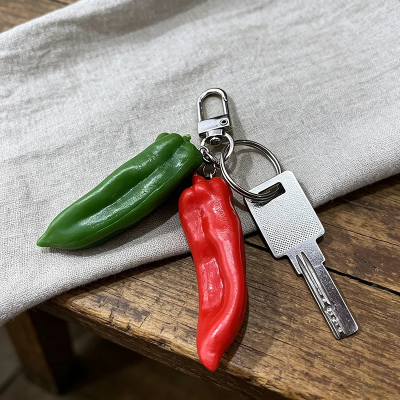 Neue, originelle Schlüsselanhänger im Gemüse-Design, unisex, perfekt für den persönlichen Gebrauch oder als Geschenk, Auto-Rucksack-Anhänger, Schlüsselring-Dekoration