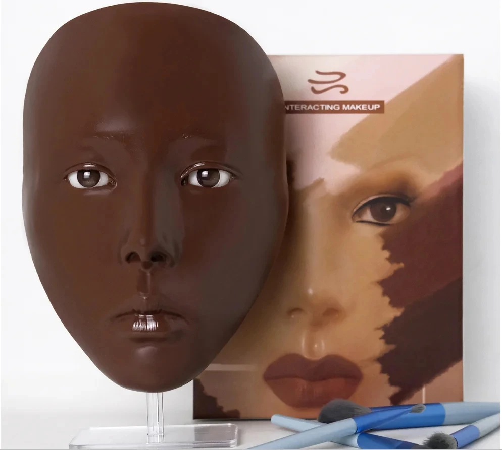 Modelo de silicona para maquillaje de cara completa, máscara Facial de silicona Real