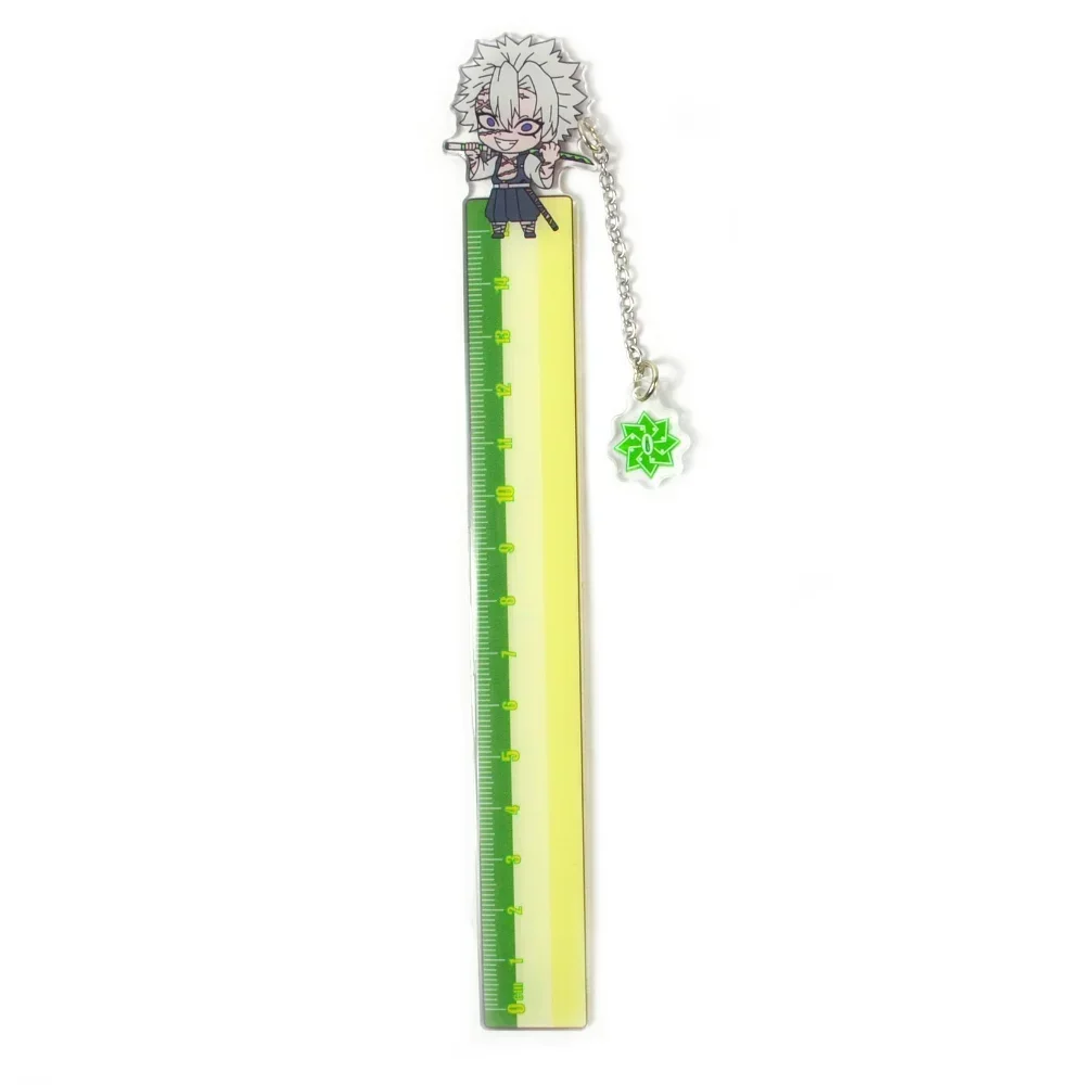 Anime Ruler Kamado Tanjirou Nezuko Kawaii Figure Straight Ruler Drawing Rulers School Stationery Kids Gift