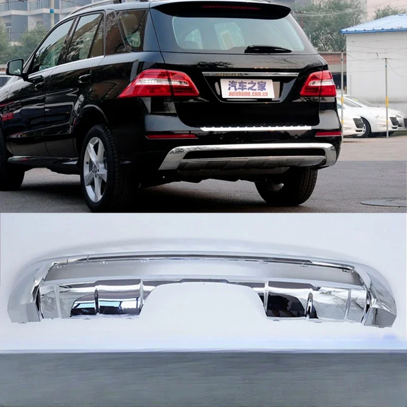 For Mercedes Benz ML W166 ML300 ML350 ML400 ML320 A 1668804340 Rear Bumper Chrome Trim Chromium Styling Spoiler Diffuser