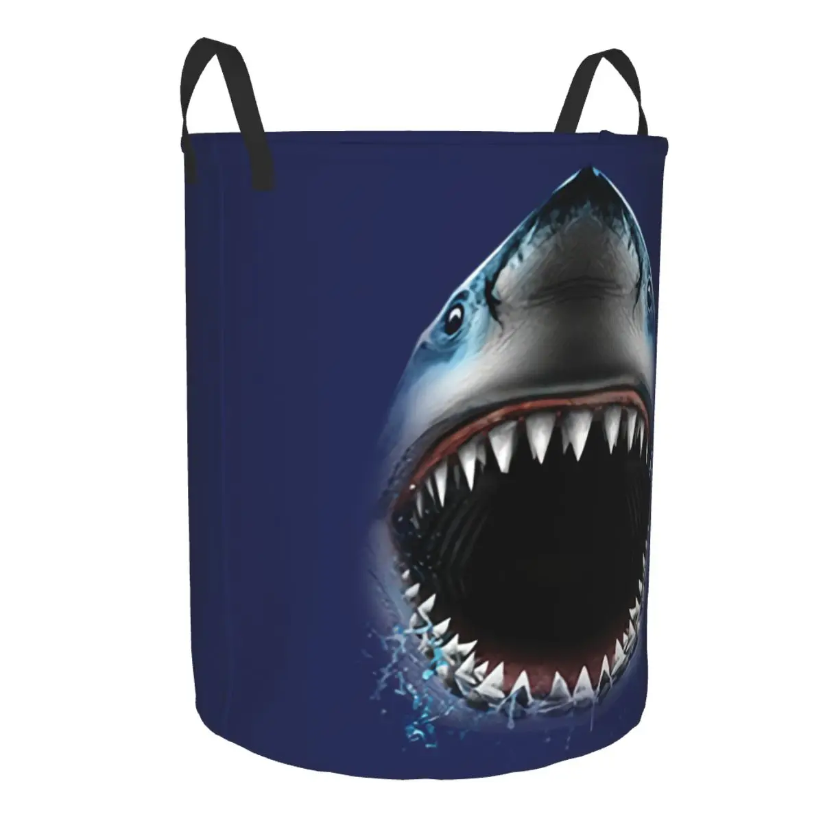 Ocean Shark Roaring Laundry Basket Collapsible Teeth Animal Clothes Hamper for Baby Kids Toys Storage Bin