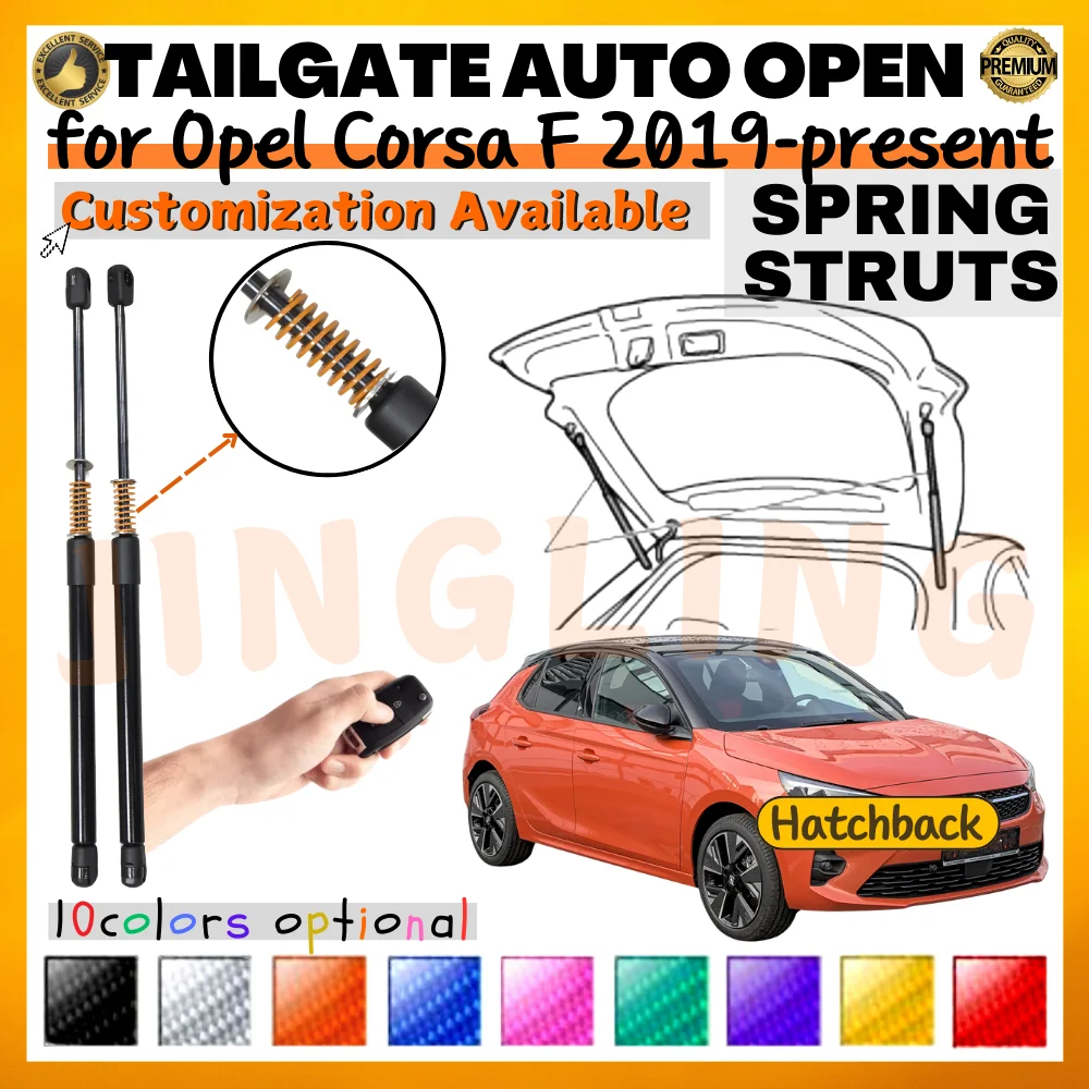 

Qty(2) Trunk Struts with Spring for Opel Corsa F Hatchback 2019-present Rear Tailgate Boot Dampers Lift Supports Shock Absorbers