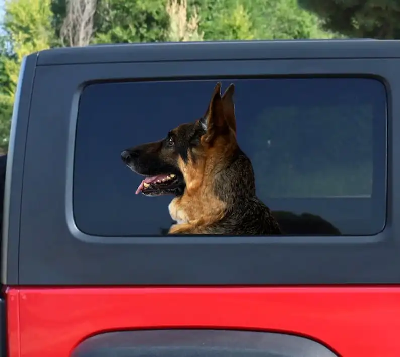 German Shepherd car window sticker , German Shepherd sticker, German Shepherd decal