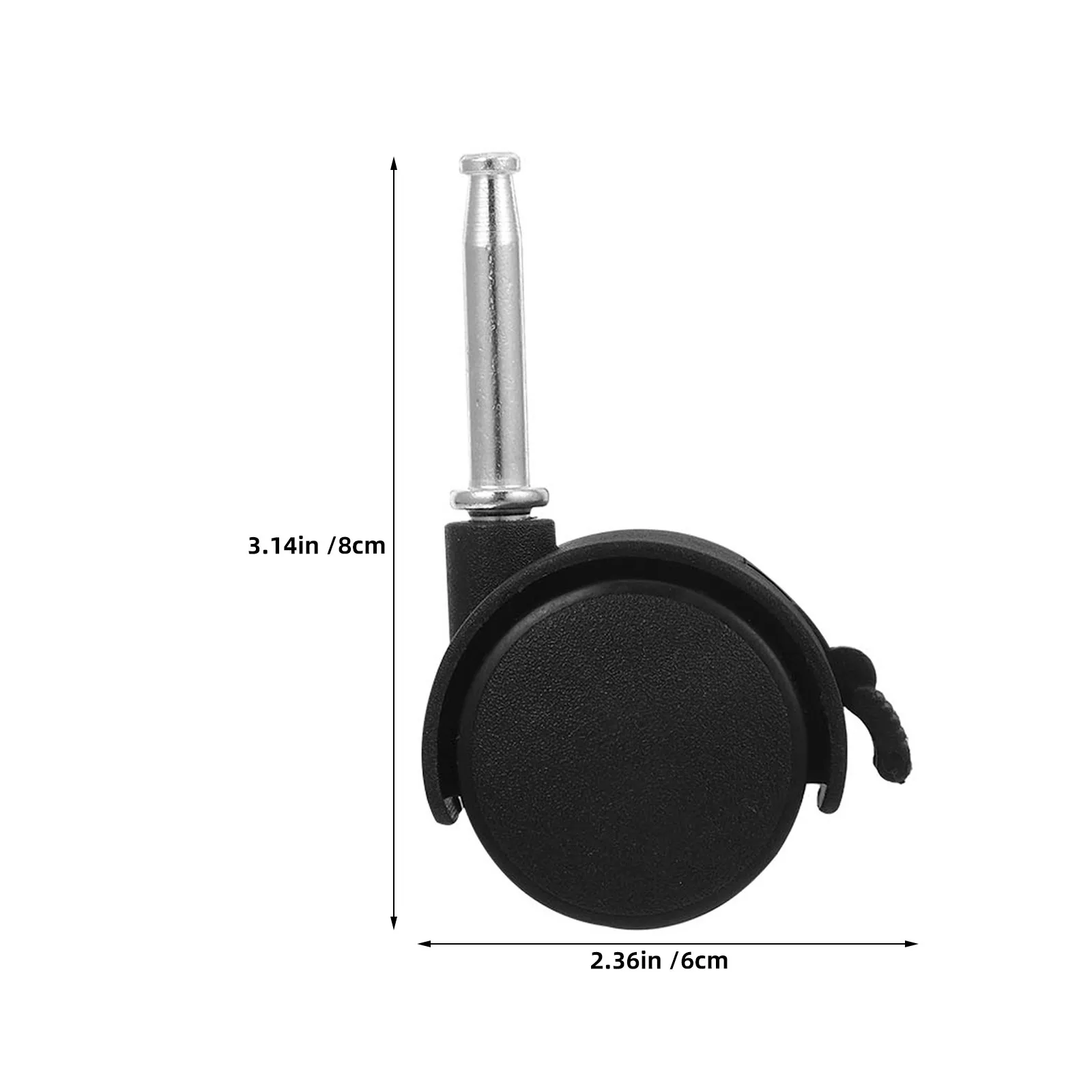 5Pcs Office Chair Wheels Swivel Heavy Duty Plastic Casters Replacement Smooth Rolling Silent Operation for Hardwood Floors