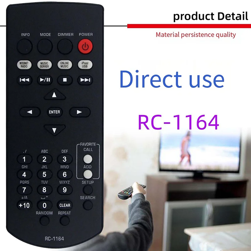 JABS-Remote Control Pengganti RC-1164 Digunakan untuk Sistem Penerima AV Denon DNPF109 Remote Control Pemutar CD