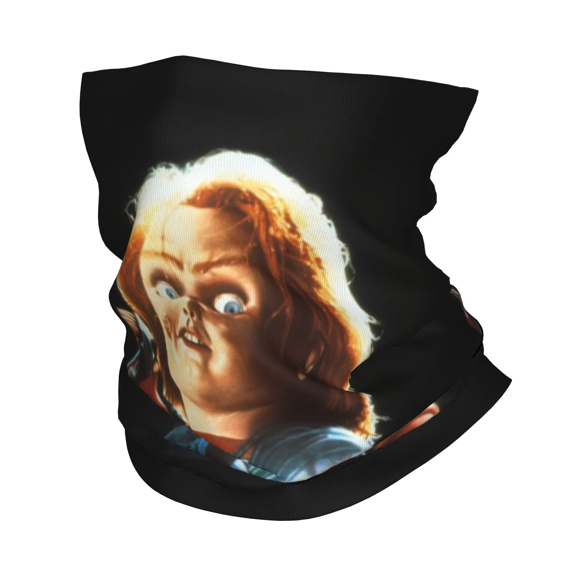 Custom Horror Devil Doll Chucky Winter Headband Neck Warmer Women Men Hiking Cycling Tube Scarf Child's Play Movie Face Bandana