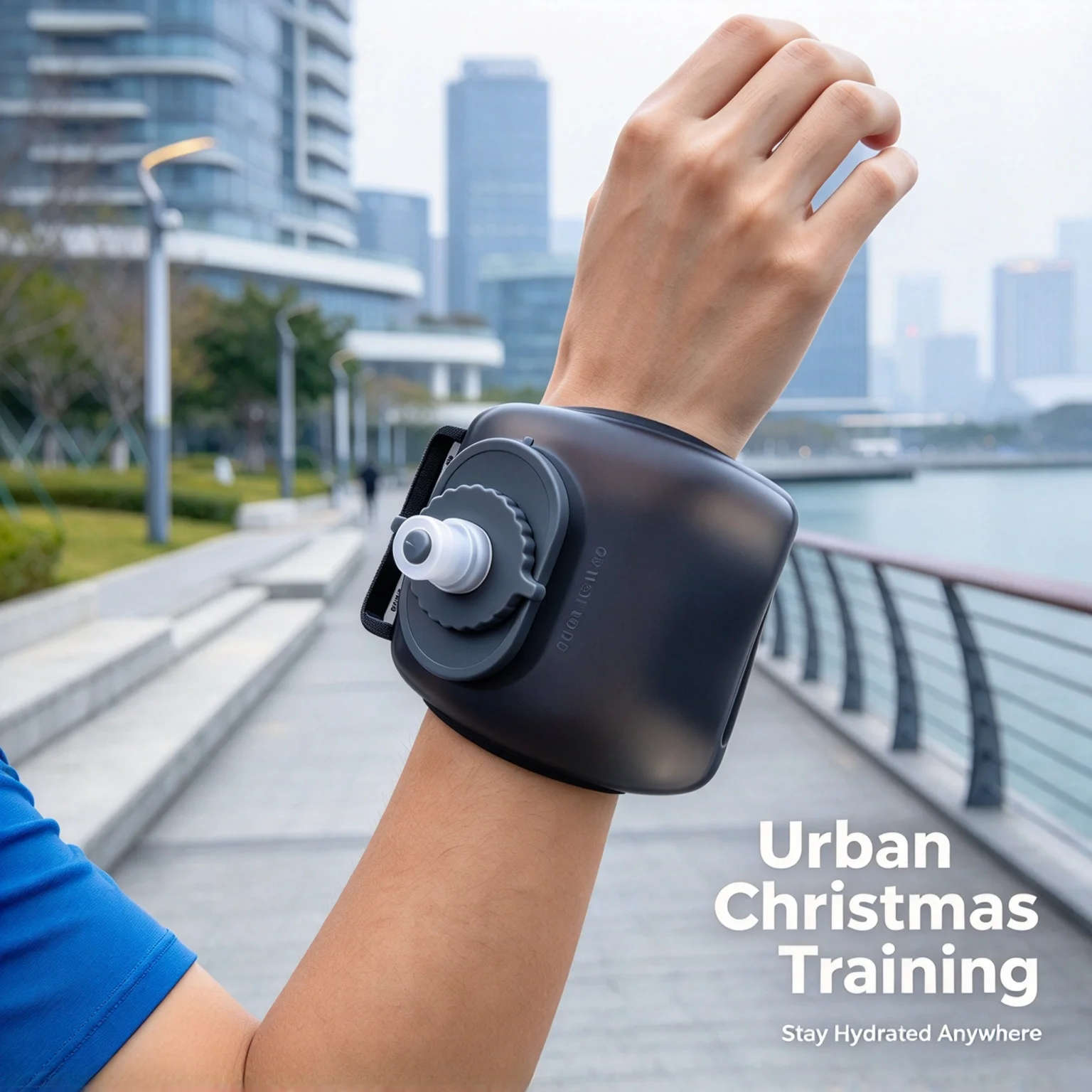 Handheld Soft Water Bottle, Wearable Wrist Hydration Flask, Portable Direct Drink Cup for Running Cycling Gym Outdoor Sports - view 4