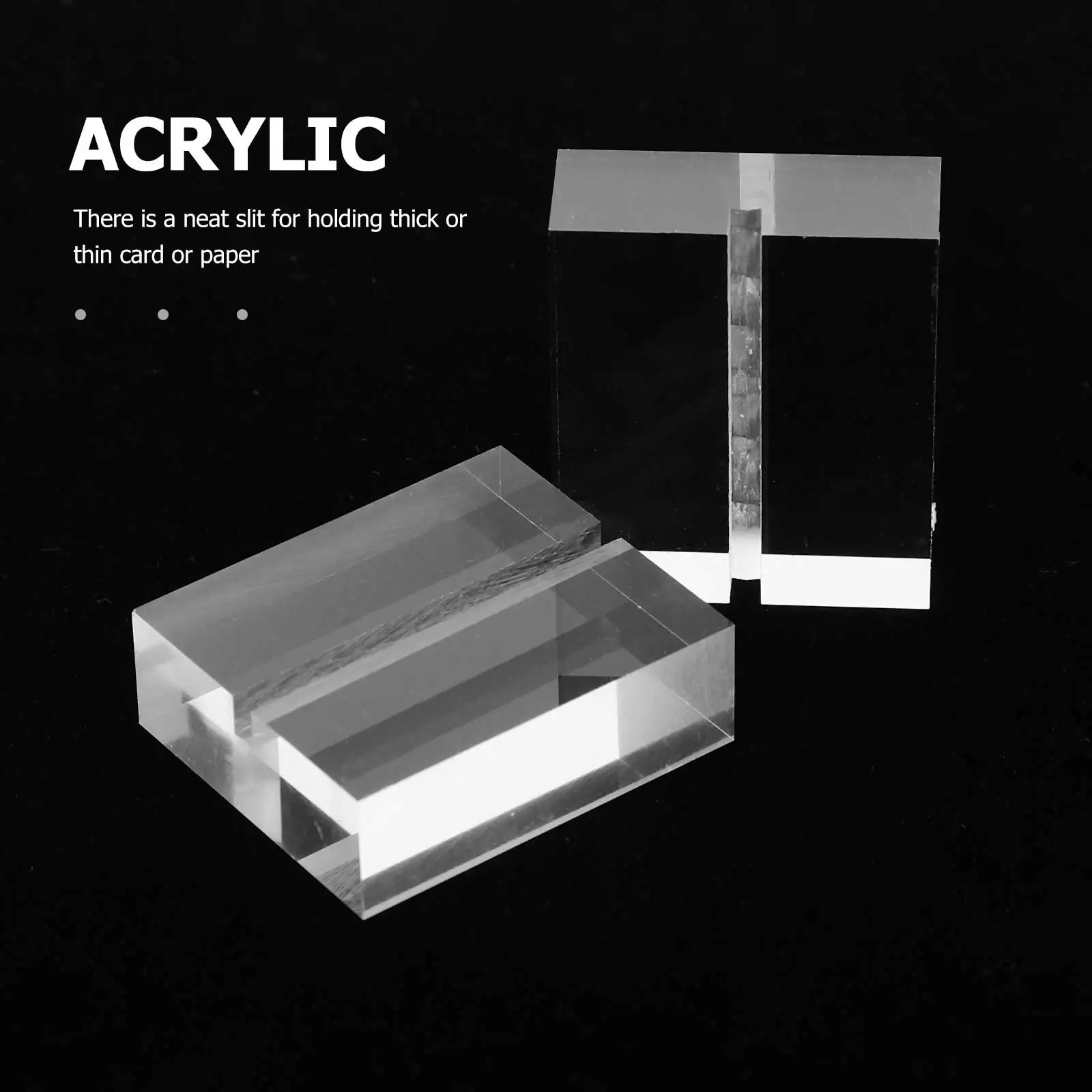 

12pcs Acrylic Note Holders Business Card Stand Office Supply Table Number Holder Picture Display Base Wedding Party Favor Card