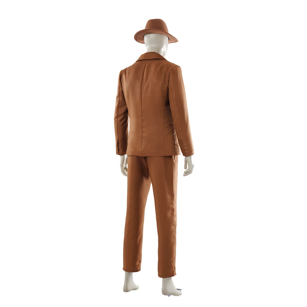Adult Men Vecna Cosplay  Henry Creel Costume Disguise Blazer Coat Pants Hat Shirt Tie Clothing Set Halloween Carnival Party Suit view 2