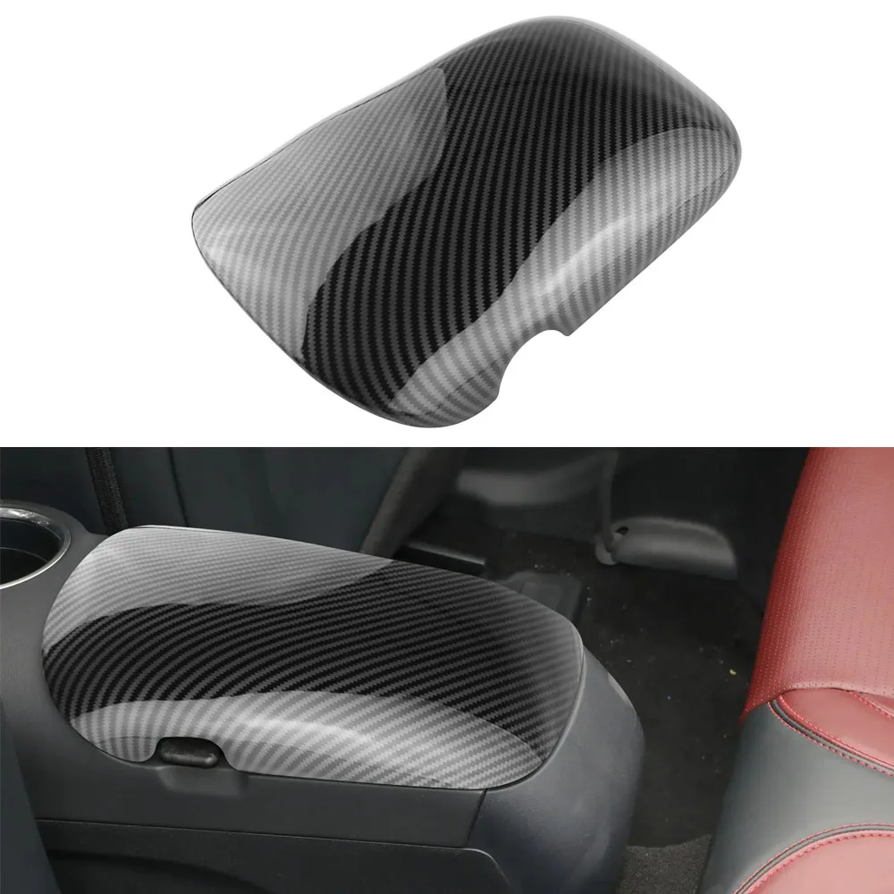 Para Ford Mustang 2016 2017 2018 2019 2020 2021 2022 tapa de caja de reposabrazos cubierta embellecedora pegatina decorativa tapa accesorios interiores