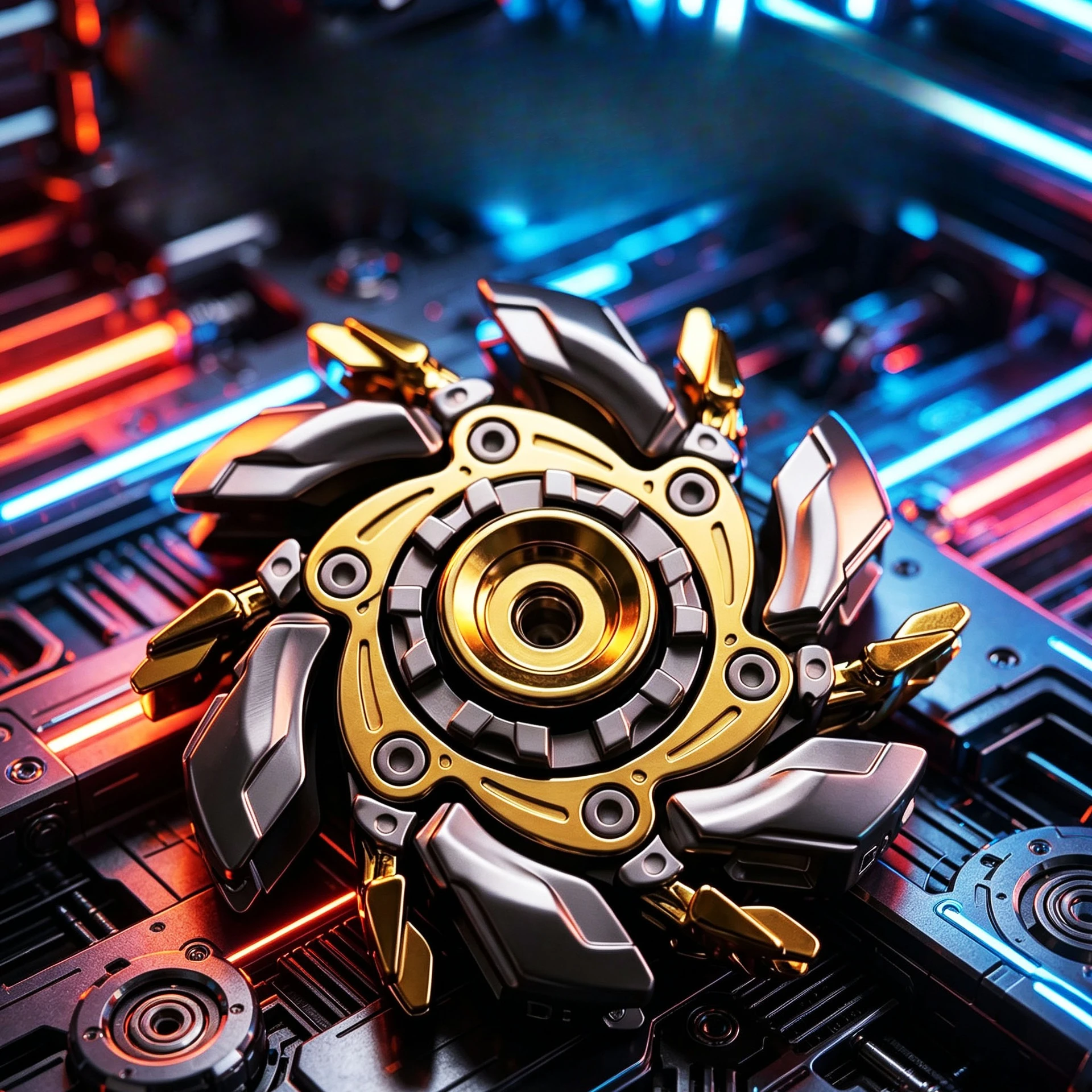 Magnetic Metal Fidget Spinner EDC Mechanical Deformable Hand Spinner Open Armor Spinning Top Adult Fidget Toys