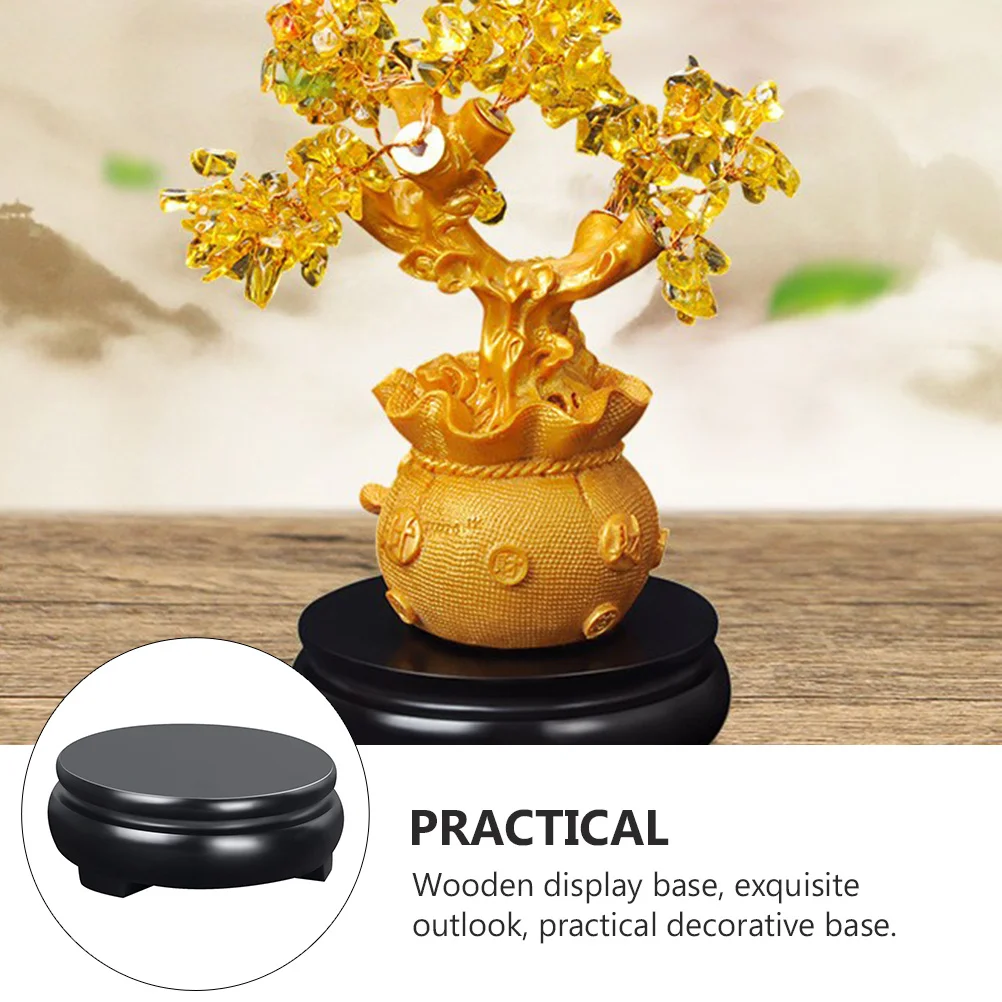

1Pcs Vase Wooden Base Jade Display Stand Handicraft Decoration Stone Base Decorative Statue Stand Teaware Holder Display
