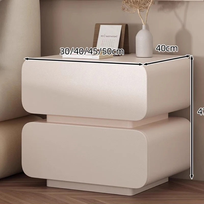 White Bedroom Mobile Nightstands Nordic Modern Bedside Cabinet Gamer Comfortable Design Mesita De Noche Home Furniture CY50NS